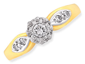 9ct gold Diamond Ring 045109-K