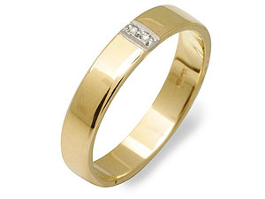 9ct gold Diamond-Set Brides Wedding Ring 184491-L