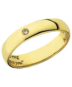 9ct Gold Diamond Set Commitment Ring