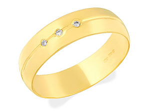 9ct gold Diamond-Set Wedding Ring 184412-S