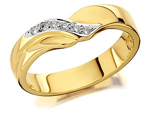 9ct Gold Diamond Set Wedding Ring 4mm - 184426