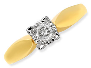 9ct gold Diamond Single Stone Ring 045325-J