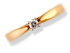 9ct gold Diamond Solitaire Ring 045084-K