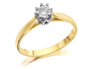 9ct Gold Diamond Solitaire Ring 14pts - 045018