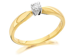 9ct Gold Diamond Solitaire Ring 15pts - 045026
