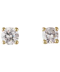 9ct gold Diamond Solitaire Stud Earrings