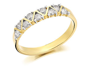 9ct Gold Diamond Zig Zag Ring 0.33ct - 048023