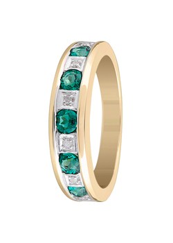 9ct Gold Emerald and Diamond Eternity Ring