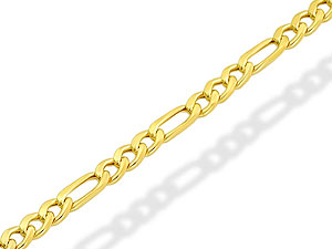 9ct Gold Figaro Anklet 9` - 077922