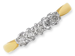 9ct gold Five Stone Diamond Ring 045811-L