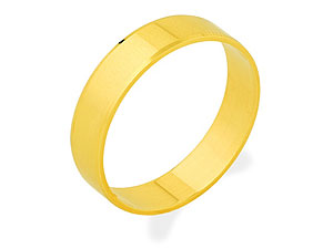 9ct Gold Flat Grooms Wedding Band with Chamfered