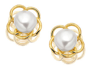 9ct Gold Freshwater Cultured Pearl Earrings 3mm