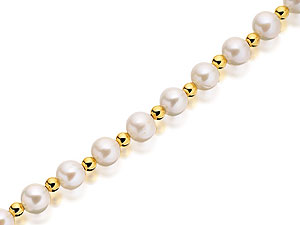 9ct Gold Freshwater Pearl Bracelet - 109510