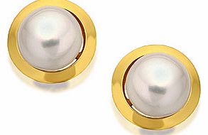9ct Gold Freshwater Pearl Earrings 10mm - 070937