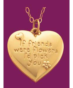 9ct gold from the Heart Friendship Pendant
