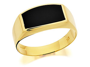Gentlemans Onyx Signet Ring - 183733