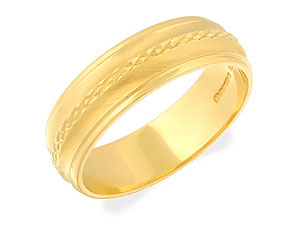 9ct gold Grooved Grooms Wedding Ring 184246-T