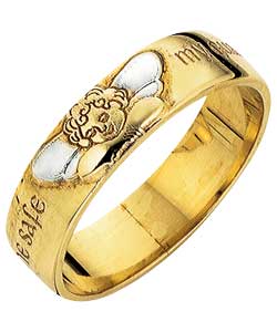 9ct Gold Guardian Angel Ring - 4mm