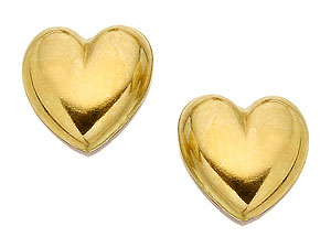 9ct Gold Heart Andralok Earrings 6mm - 074053