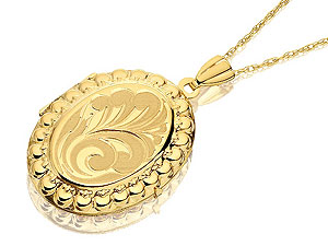 9ct gold Hinged Locket and Chain 187232