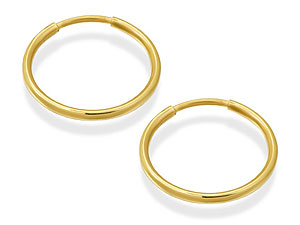 9ct gold Hoop Earrings 072457