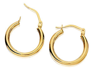 9ct Gold Hoop Earrings 18mm - 072358