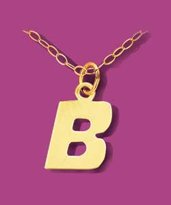 9ct gold Initial B Pendant
