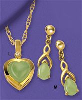 9ct gold Jade Earrings
