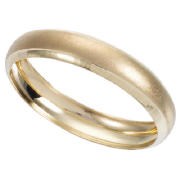 9ct Gold Ladies Satin Finish 4mm Wedding Ring, N