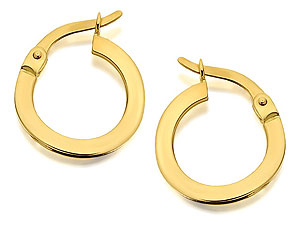 9ct Gold Little Twist Creole Earrings - 074166