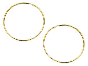 9ct gold Maxi Hoop Earrings 072054