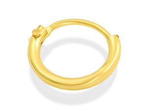 9ct Gold Mens Mini Single Hinged Hoop Earring