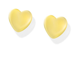 9ct Gold Mini Heart Stud Earrings - 4mm - 070436