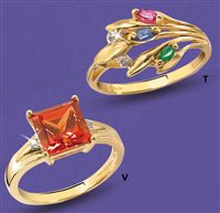 9ct gold Multi Gem And Diamond Ring