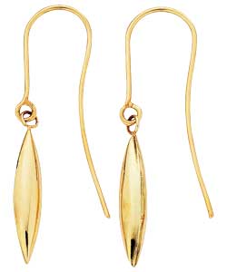 9ct Gold Needle Dropper Earrings