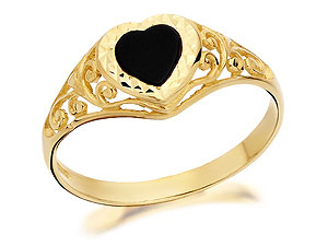 9ct Gold Onyx Signet Ring - 182944