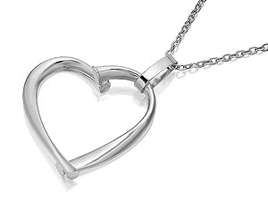 9ct gold Open Heart Pendant and Chain 188762