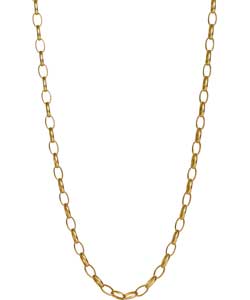 9ct Gold Oval Belcher Chain - 20in