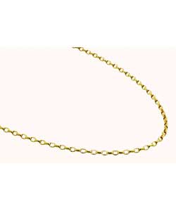 9ct gold Oval Diamond Cut Belcher Chain