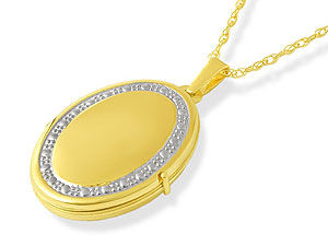 9ct gold Oval Family Locket and Chain 187449