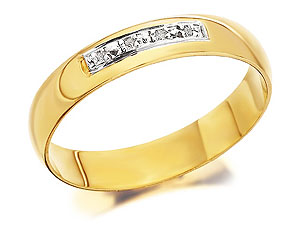 9ct Gold Pav Set Diamond Brides Wedding Ring