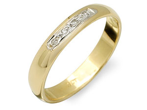 9ct gold Pave-Set Diamond Wedding Ring 184477-M