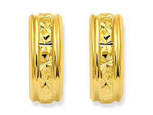 9ct gold Petal Half Hoop Earrings 072618