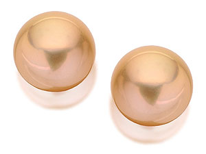 9ct Gold Pink Freshwater Pearl Earrings 9mm -