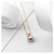 9CT GOLD PINK FRESHWATER PEARL PENDANT