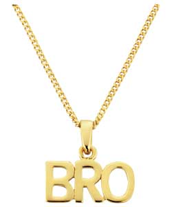 9ct Gold Plated Silver Bro Pendant