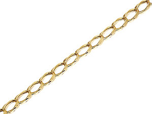 9ct gold Ribbon Twist Links Bracelet 077205
