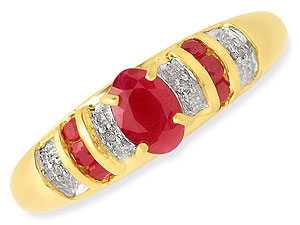 9ct gold Ruby and Diamond Dress Ring 047302-O