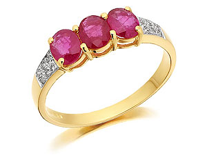 9ct gold Ruby and Diamond Ring 047304-K