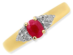9ct gold Ruby and Diamond Ring 047401-J